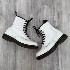 Dr. Martens 1460 White Leather 8-Eye Boots Women’s US 8
